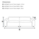 Brighton Indoor 2 Seater Fabric Sofa Lounge