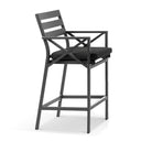 Kansas Outdoor Aluminium Bar Stool in Charcoal