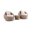Newport Outdoor Wicker Lounge 2 x Arm Chair with Side Table