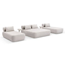 Norfolk Outdoor Aluminium Double and Single Sun Lounge Set with Side Tables Package