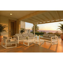 Santorini 3+2+1 with Coffee Table in White