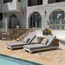 Santorini Aluminium Sun Lounge Set in White