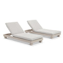 Santorini Aluminium Sun Lounge Set in White