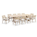 Tahitian 3m Aluminium Dining Table With 10x Kansas Chairs