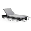 Santorini Aluminium Sun Lounge Set in Charcoal w/ Side Table