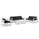 Santorini 3+2+1 with Coffee Table in White