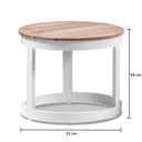 Santorini Aluminium Sun Lounge Set w/ Round Table in White