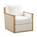 Frida Swivel Rattan Armchair Indoor Fabric Sofa Lounge