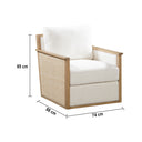 Frida Swivel Rattan Armchair Indoor Fabric Sofa Lounge