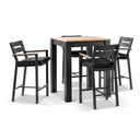 Balmoral 4 Seater Square Aluminium Bar Table with 4 Capri Bar stools