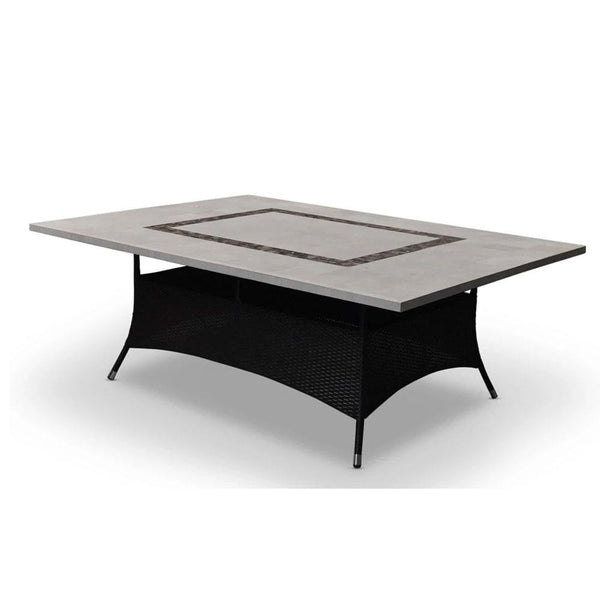 Caesar 10 Seat 11pc Travertine Stone Outdoor Table Setting With