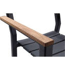 Tuscany 8 With Capri Chairs with Teak Arm Rests  in Charcoal