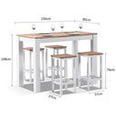 Balmoral 4 Seater Teak Top Aluminium Bar Setting