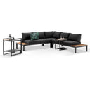Nova Outdoor Aluminium Lounge with Bar Cart & Side Table
