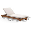 Santorini Aluminium Sun Lounge Set in Teak Look Finish