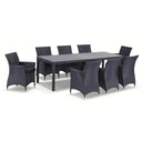 Roman 8 Rectangle - 9pc Outdoor Dining Set
