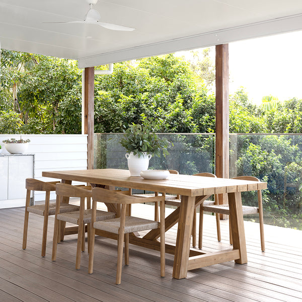 Watson Acacia Outdoor 2.5m Dining Set with 8 Kotara Chairs