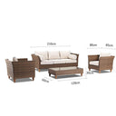 Carolina Outdoor Lounge 3+1+1 with Coffee Table