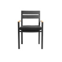 Tuscany 10 Seat  With Capri Chairs with Teak Arm Rests in White