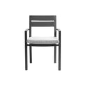 Capri 7pcs Dining Setting with Santorini Chairs in Charcoal