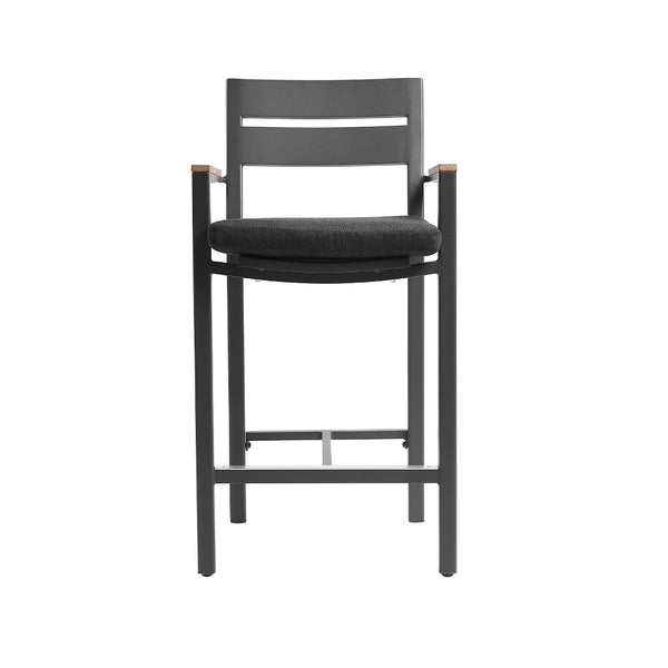 Balmoral 4 Seater Square Aluminium Bar Table with 4 Capri Bar stools