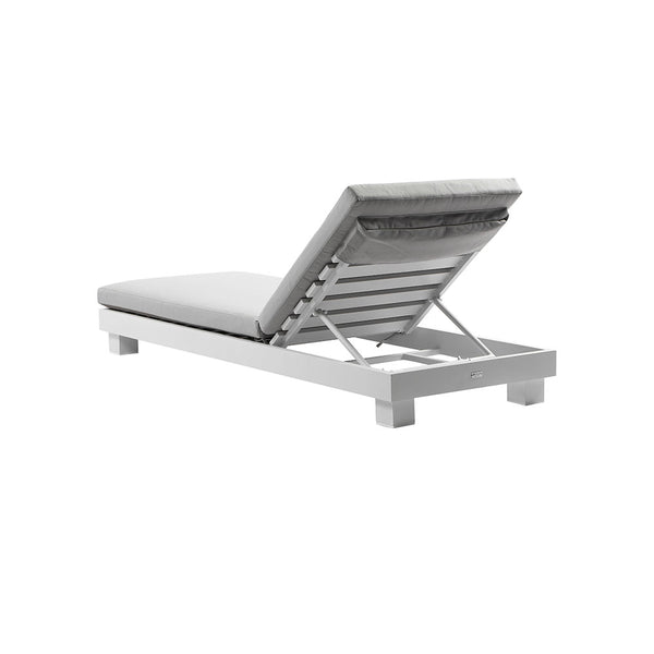 Santorini Aluminium Sun Lounge in Charcoal w/ Side Table