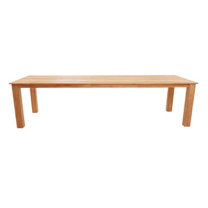 Barbados Outdoor Teak 3m Rectangle Table with 2 Bench Seats