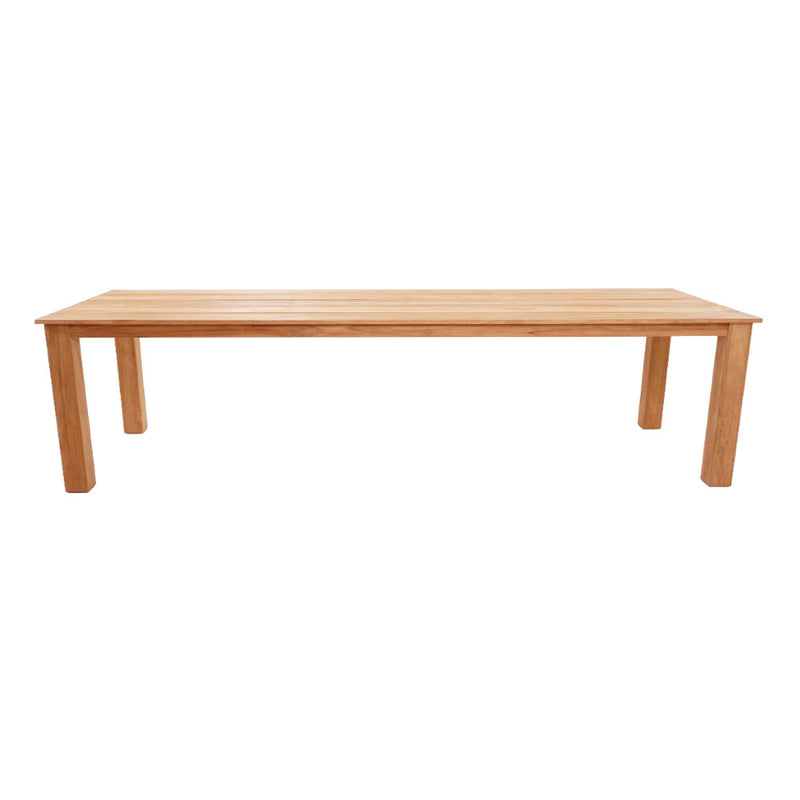 Barbados Outdoor Teak 3m Rectangle Table with 2 Bench Seats