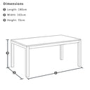 Balmoral 1.8m Outdoor Teak Top Aluminium Table with 6 Hugo Rope Chairs