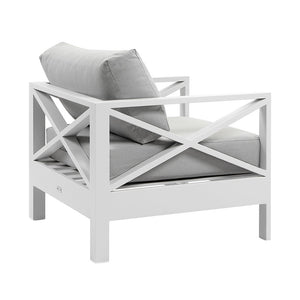 Kansas Package B - Outdoor Aluminium Corner Modular Lounge Set with Arm Chair and Coffee Table