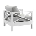 Kansas 1 seater Outdoor Aluminium Lounge Arm Chair