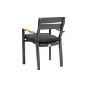 Tuscany 10 Seat  With Capri Chairs with Teak Arm Rests in White