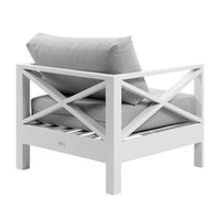 Kansas Package B - Outdoor Aluminium Corner Modular Lounge Set with Arm Chair and Coffee Table