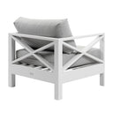 Kansas 1 seater Outdoor Aluminium Lounge Arm Chair