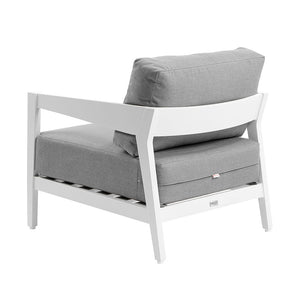 Bronte 3+2+1 Outdoor White Aluminium with Sunbrella Lounge Setting with Coffee Table