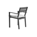 Capri 7pcs Dining Setting with Santorini Chairs in Charcoal