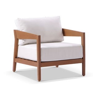 Bronte 1 Seater Outdoor Teak Look Aluminium Chair