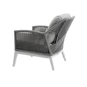 Hugo 2+1+1 Seater Outdoor Aluminium and Rope Lounge Set with Coffee Table