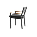 Tuscany 10 Seat  With Capri Chairs with Teak Arm Rests in White