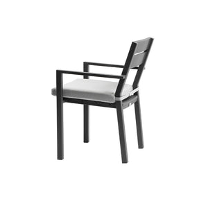 Santorini Outdoor 4 Seater Square Aluminium Dining Table with Santorini Chairs