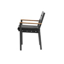 Tuscany 10 Seat  With Capri Chairs with Teak Arm Rests in White