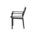 Capri 7pcs Dining Setting with Santorini Chairs in Charcoal