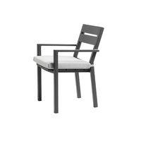 Capri 7pcs Dining Setting with Santorini Chairs in Charcoal