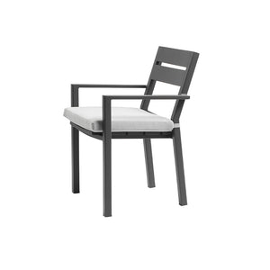 Santorini Outdoor 4 Seater Square Aluminium Dining Table with Santorini Chairs