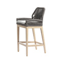 Hugo Outdoor Aluminium and Rope Bar Stool in Light Oak Timber Look