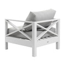 Kansas 1 seater Outdoor Aluminium Lounge Arm Chair