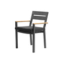 Tuscany 10 Seat  With Capri Chairs with Teak Arm Rests in White