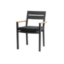 Tuscany 10 Seat  With Capri Chairs with Teak Arm Rests in White