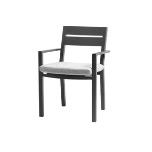 Santorini Outdoor 4 Seater Square Aluminium Dining Table with Santorini Chairs