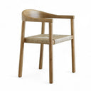 Kotara Hardwood Timber Outdoor Indoor Dining Chair with Rattan Base